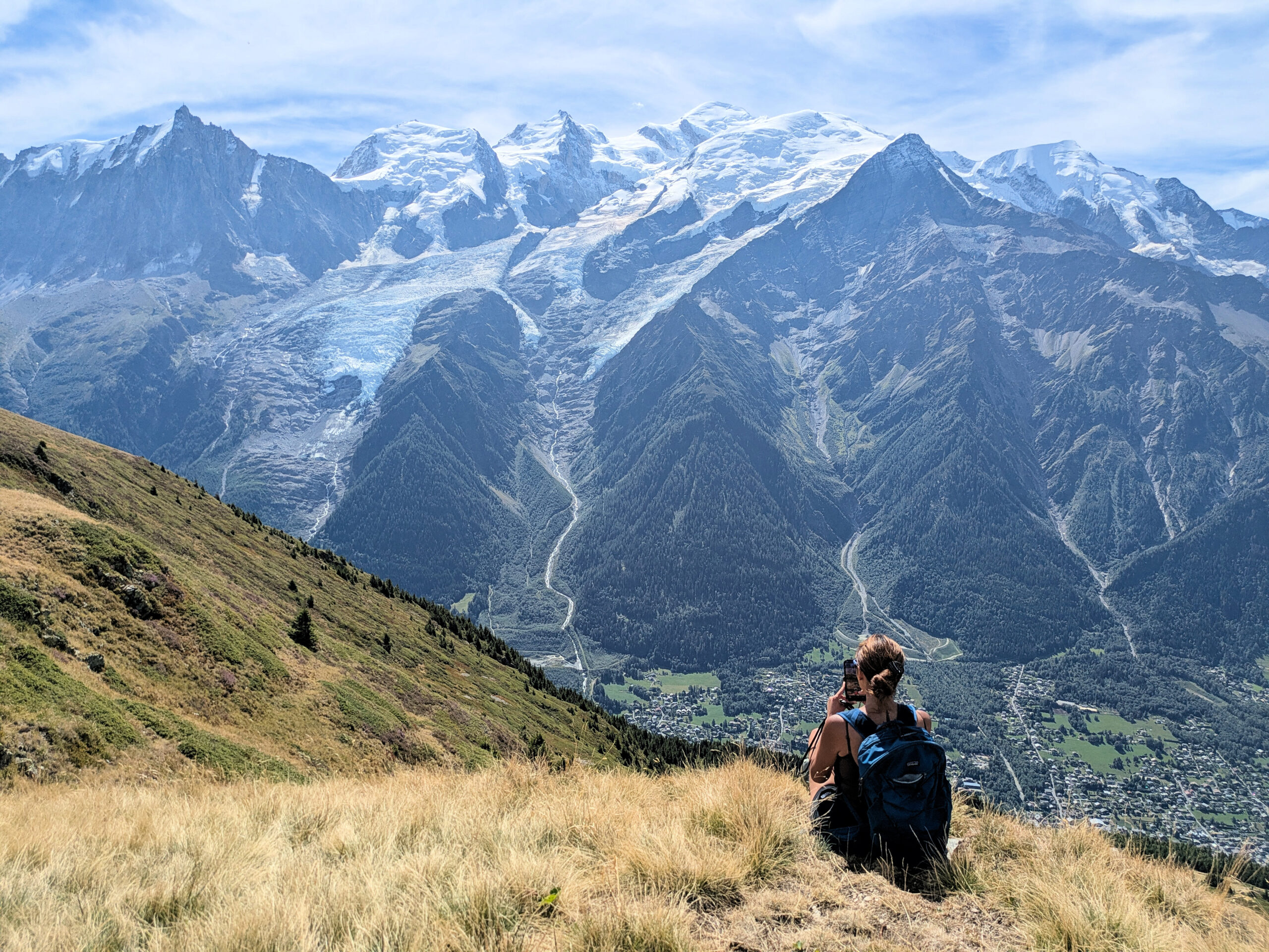 Vistes des de l'Aiguillete des Houches, amb Chamonix als peus